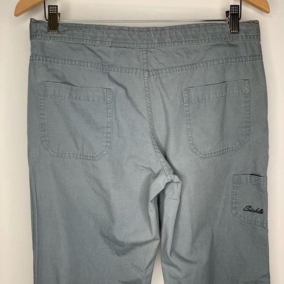 Sickle Gray Drawstring Wide Leg Utility Pants Sz S - Picture 5 of 7